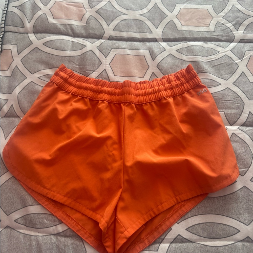 DSG Orange Athletic Shorts Lightweight Elastic Waist